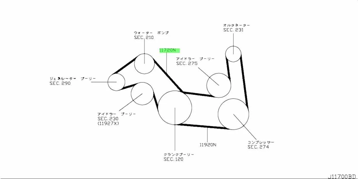 2010 nissan murano belt diagram