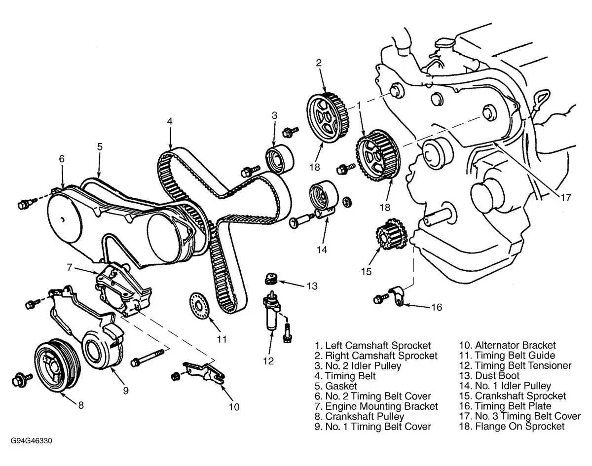 serpentine belt diagram for 2004 toyota camry