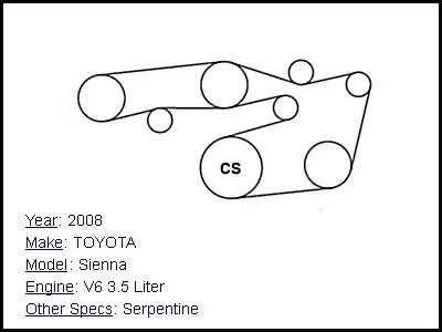 2012 camry serpentine belt diagram