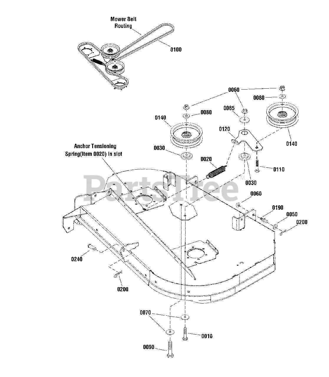 simplicity 38 inch mower deck belt diagram