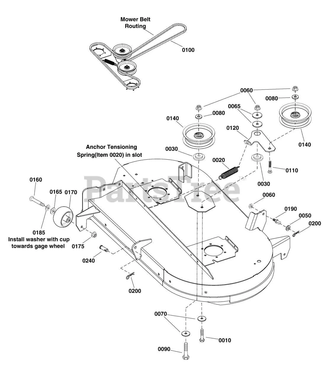 snapper 360z 42 belt diagram