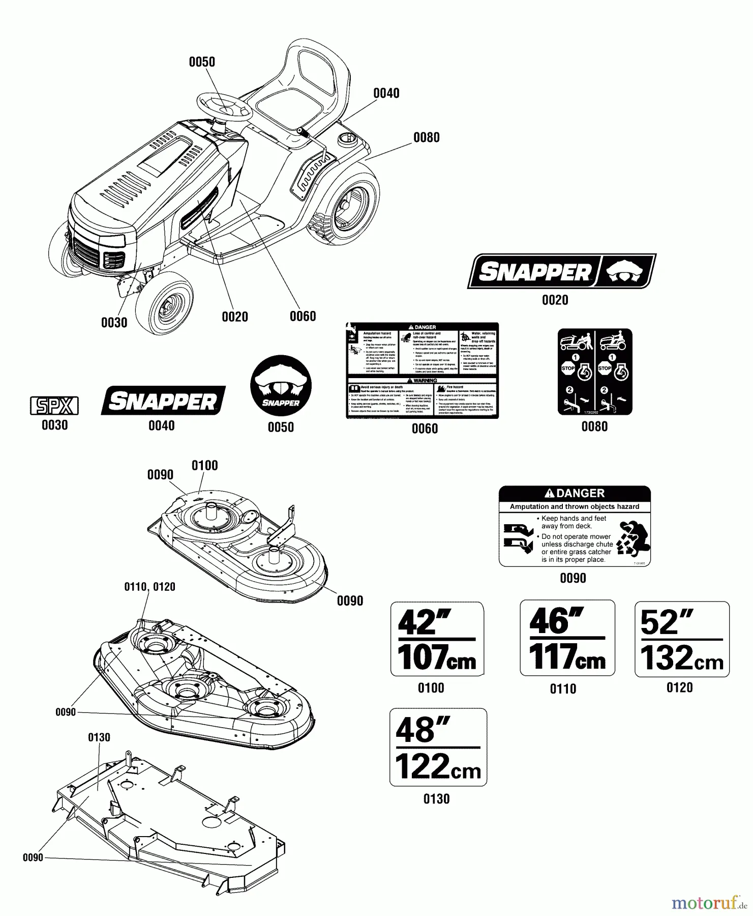 snapper 46 inch deck belt diagram