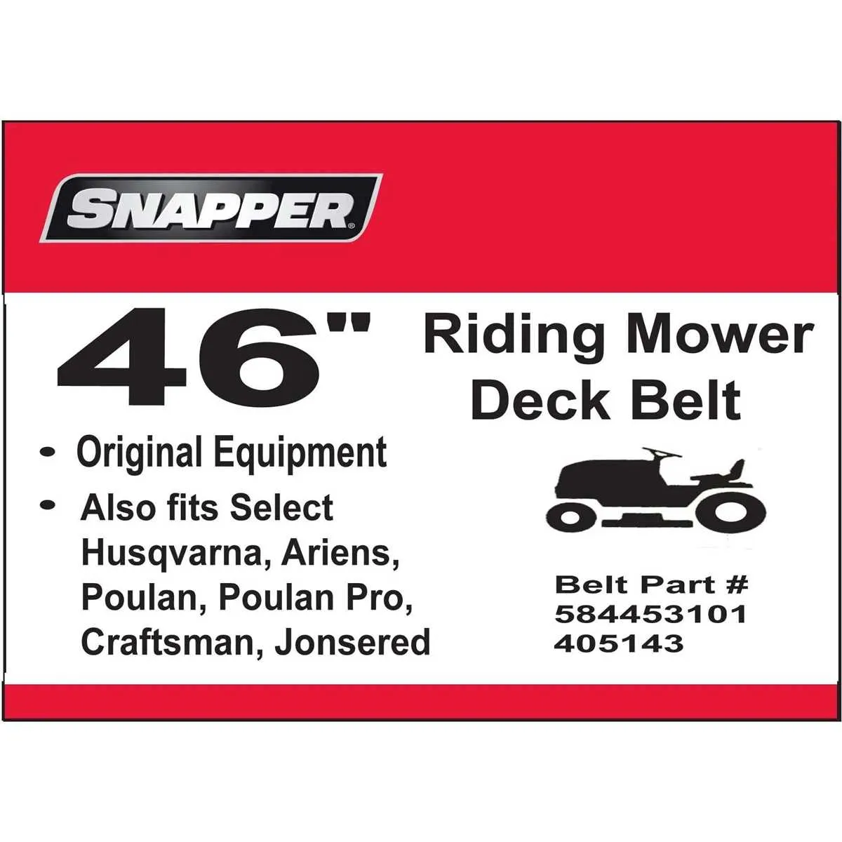 snapper 48 inch deck belt diagram
