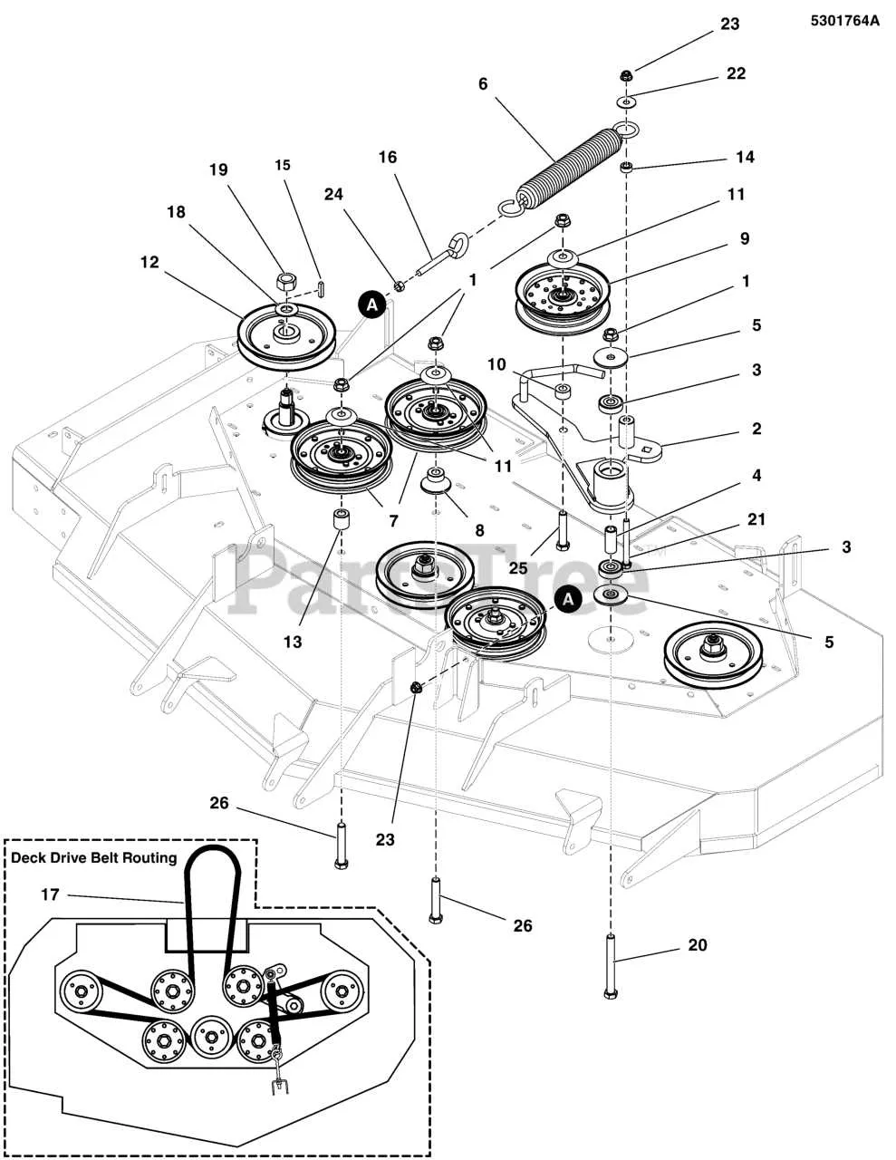 snapper pro 61 deck belt diagram