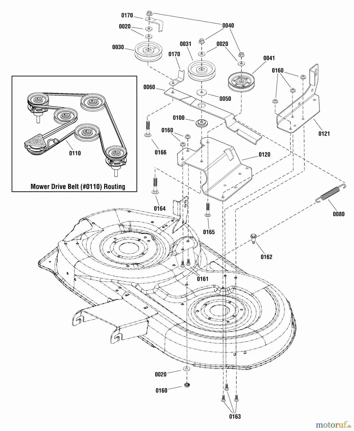 snapper spx 42 inch deck belt diagram