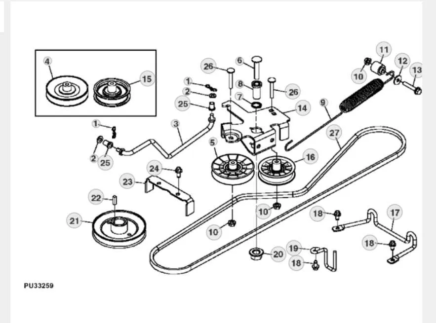 john deere l111 belt diagram