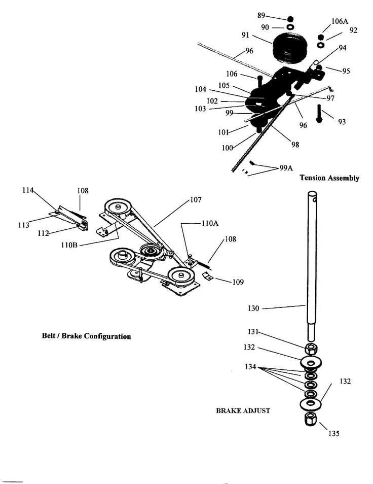 swisher 60 pull behind mower belt diagram