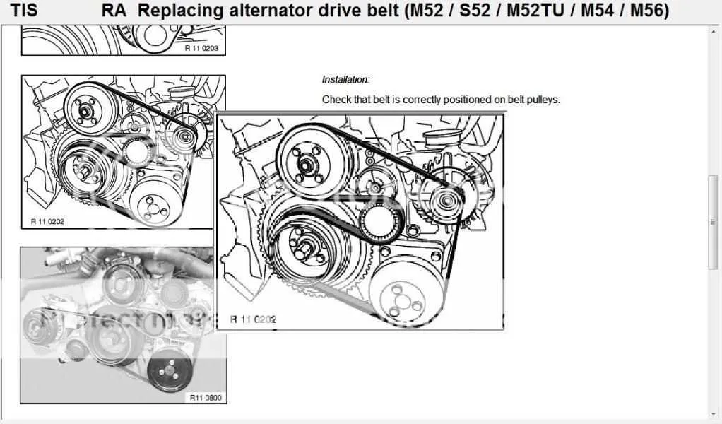 bmw e46 drive belt diagram