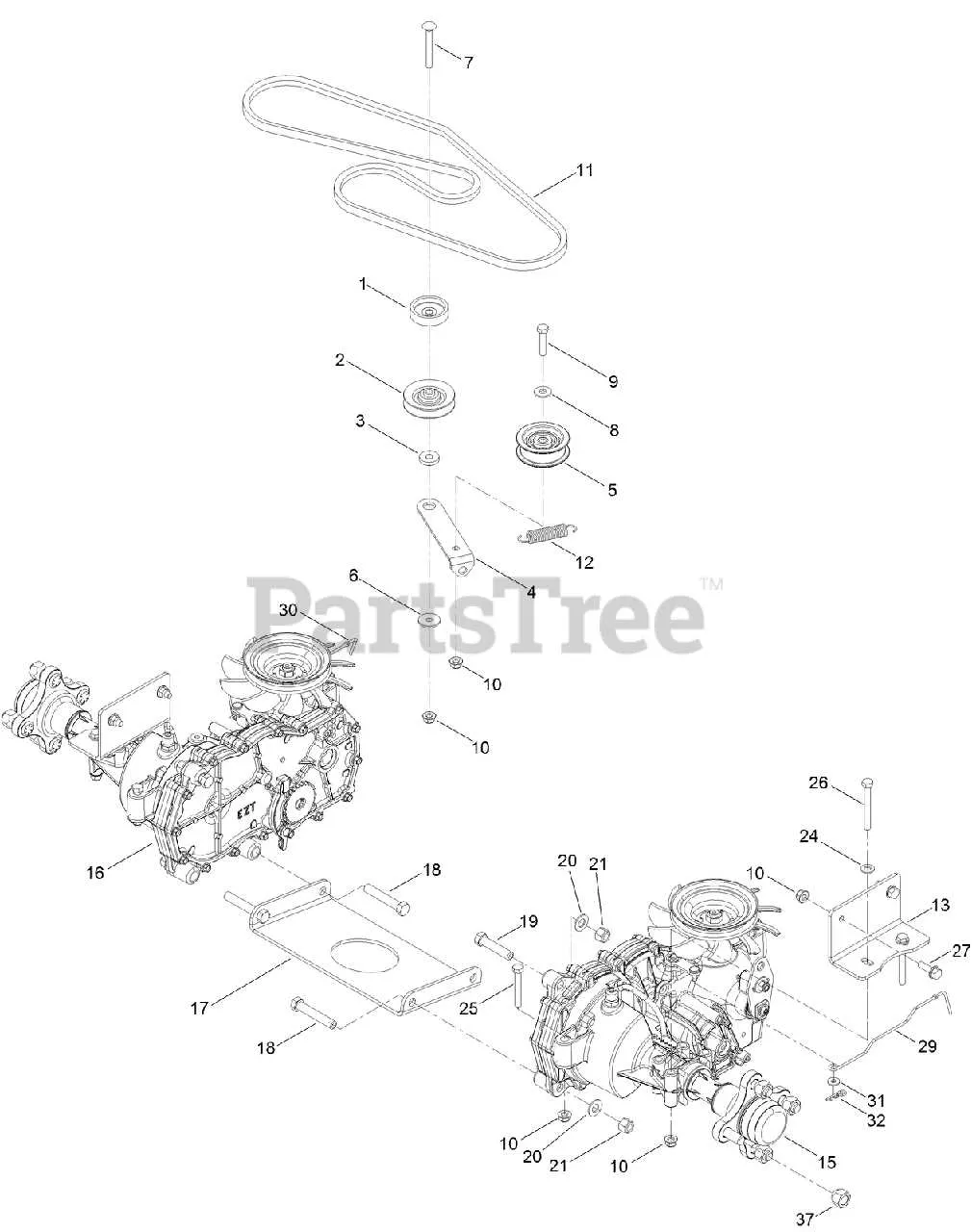 toro timecutter 50 drive belt diagram