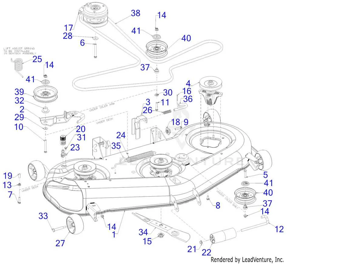 troy bilt mustang 42 belt diagram