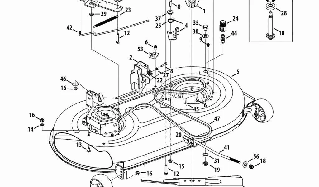 troy bilt pony 42 deck belt diagram