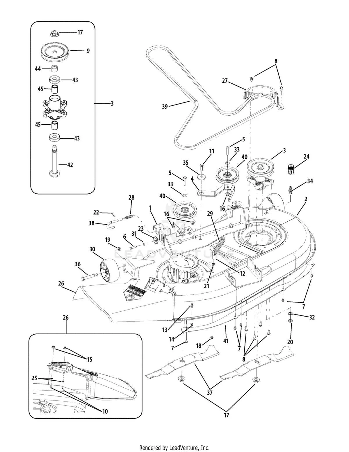 troy bilt pony 42 inch deck belt diagram