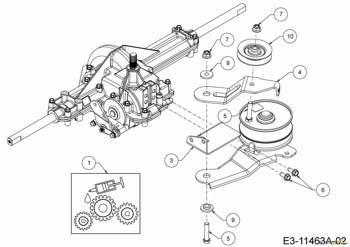 troy bilt pony 7 speed transmission belt diagram