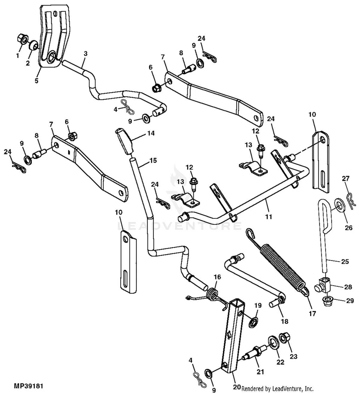 john deere l130 48 inch deck belt diagram