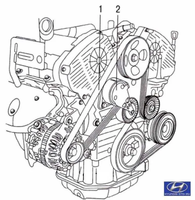 hyundai santa fe belt diagram