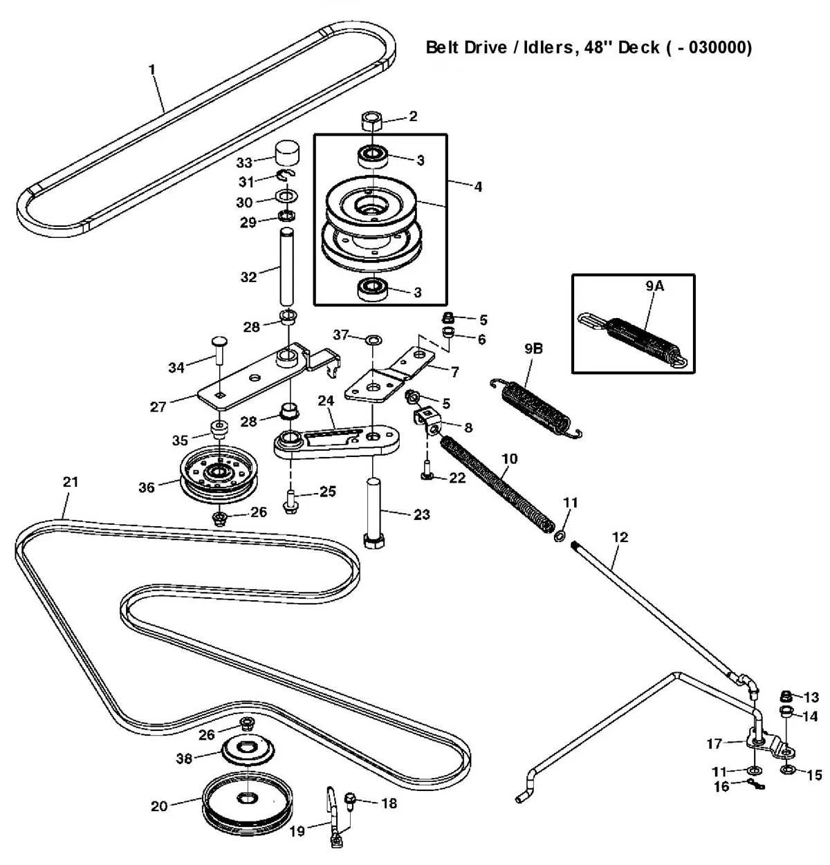 john deere x500 belt diagram