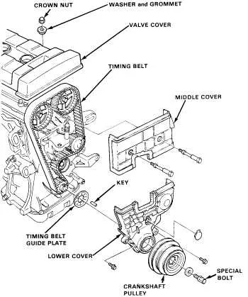 b16 timing belt diagram