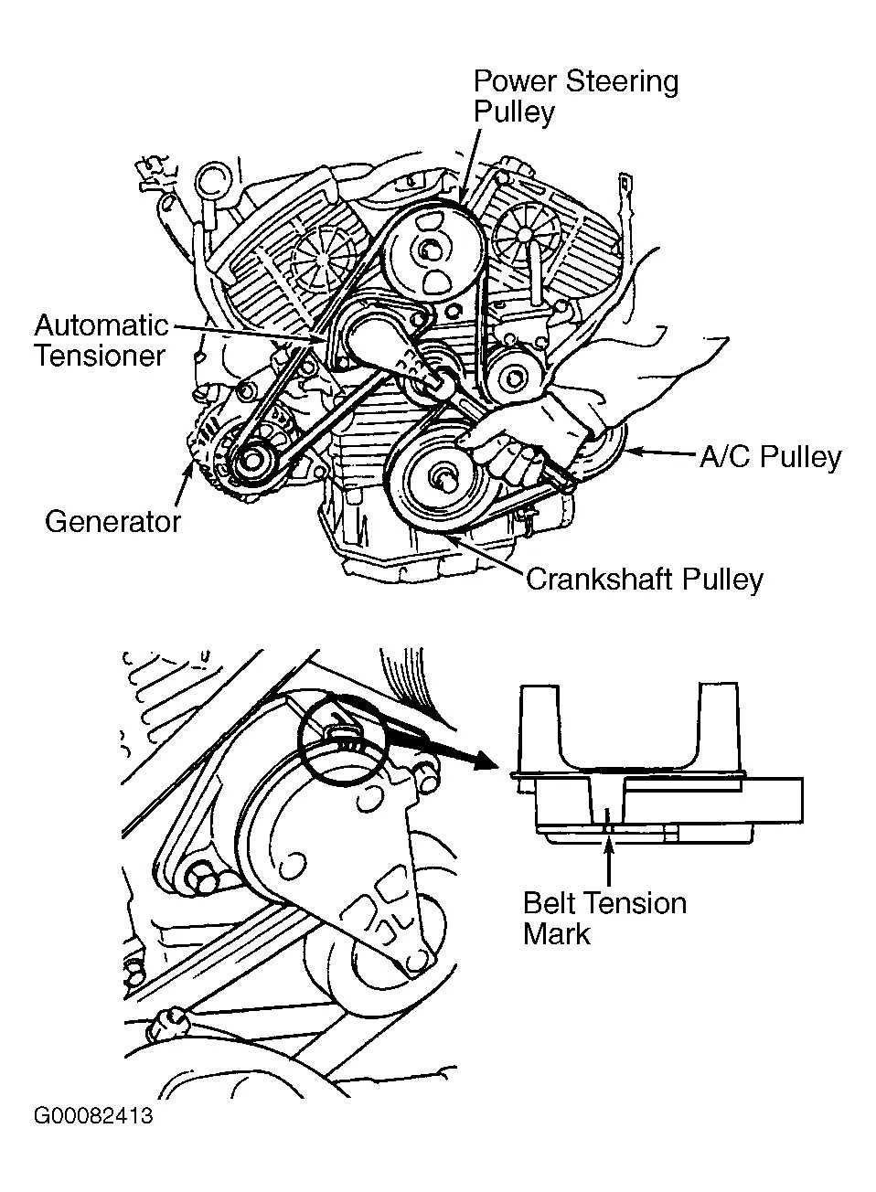 2007 toyota avalon belt diagram