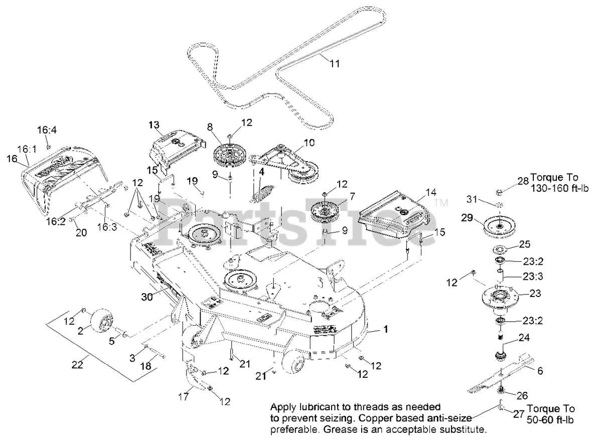 exmark quest hydro belt diagram