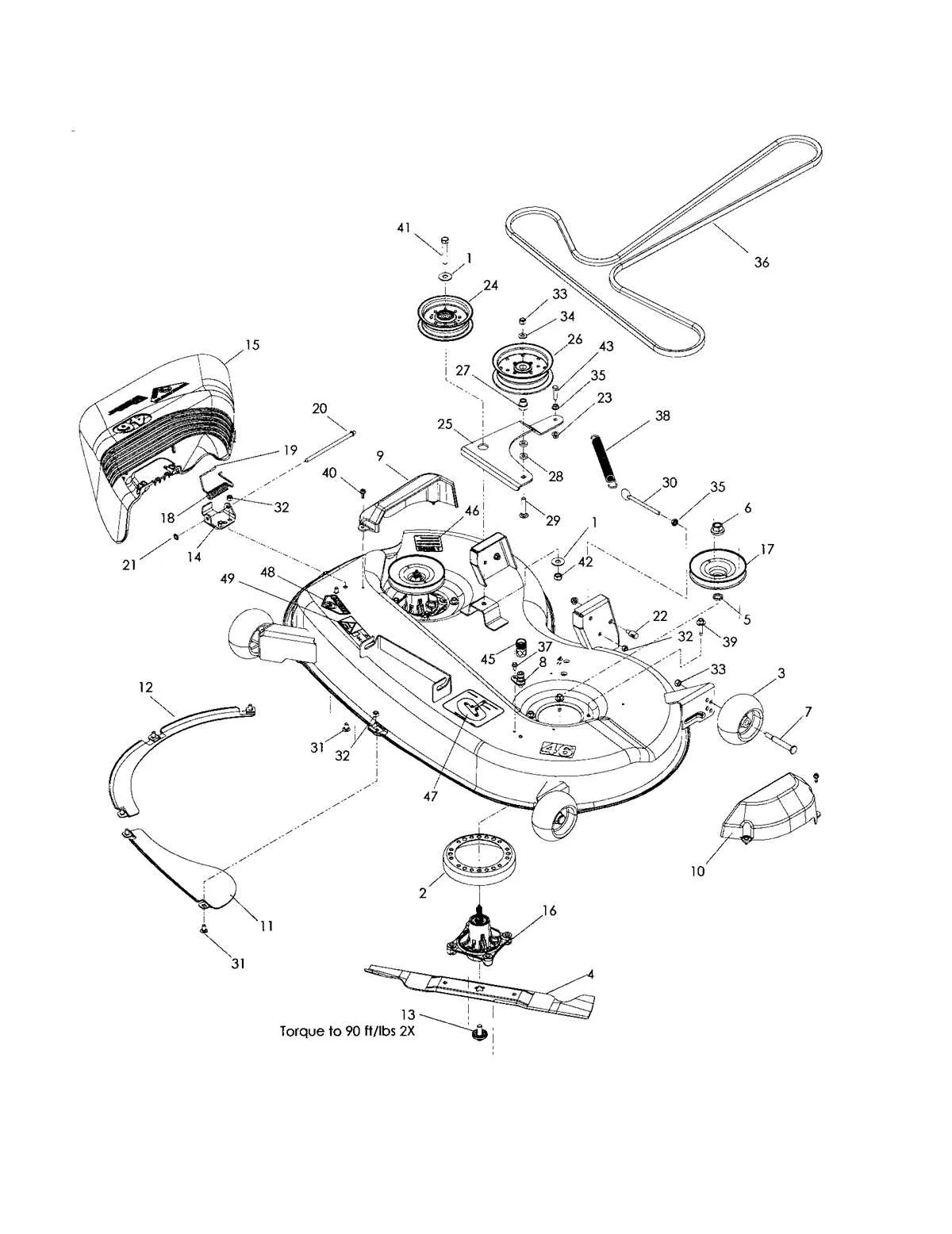 husqvarna rz5424 belt diagram
