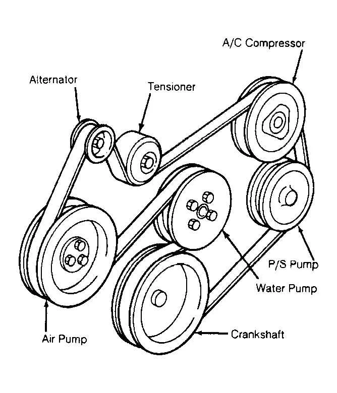 v belt chevy 305 belt diagram