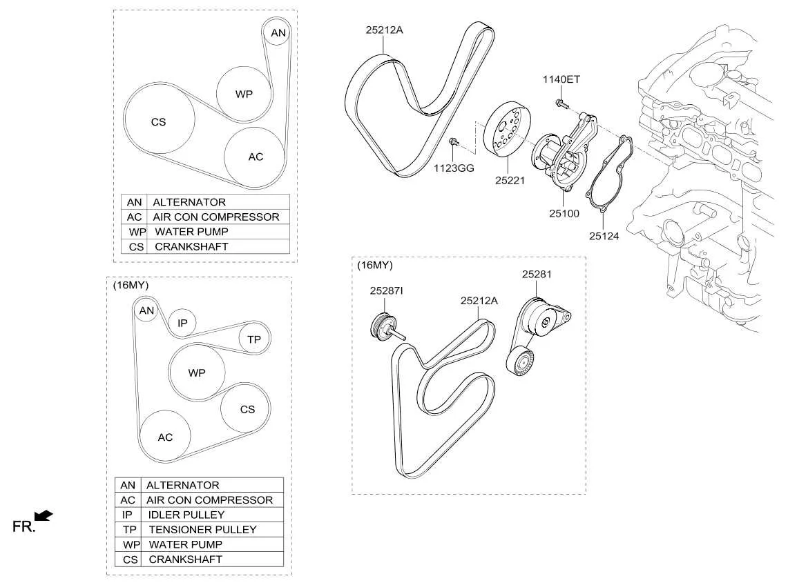 2016 kia soul 2.0 belt diagram