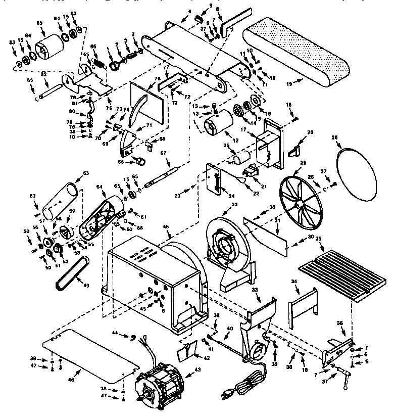 belt sander parts diagram
