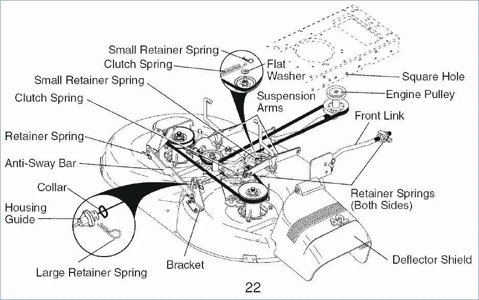 deck belt diagram craftsman riding mower