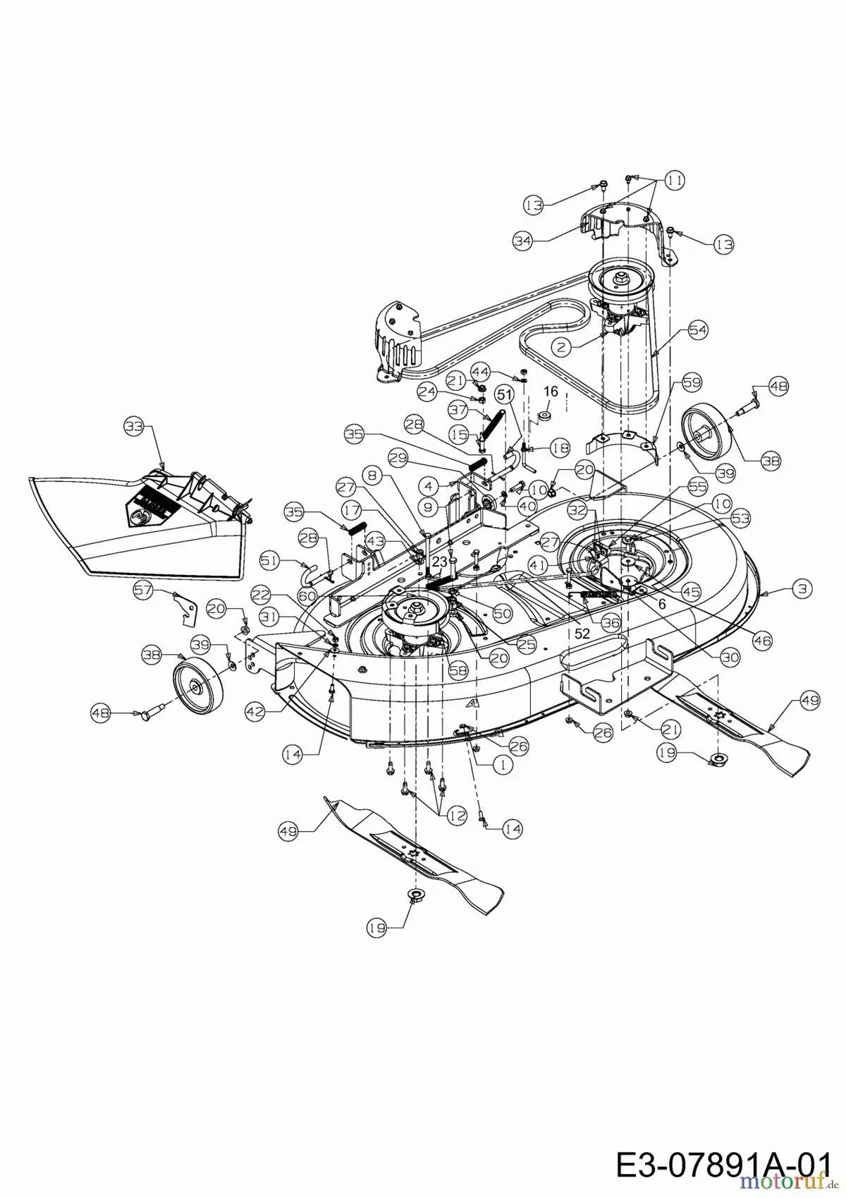 yardman 46 inch deck belt diagram