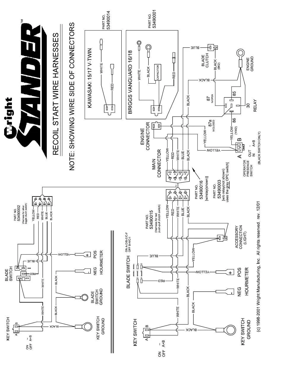 wright stander 52 drive belt diagram