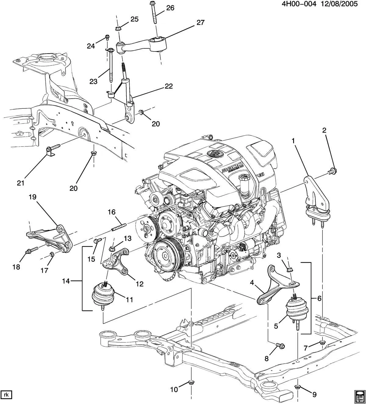 2008 buick lucerne belt diagram