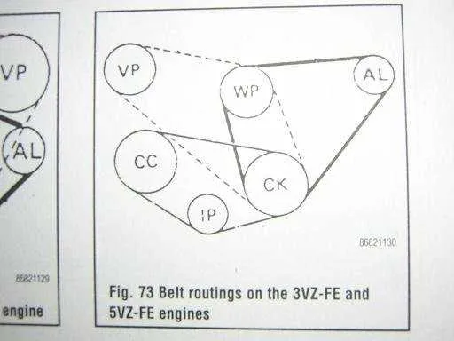 2006 toyota tacoma 2.7 belt diagram