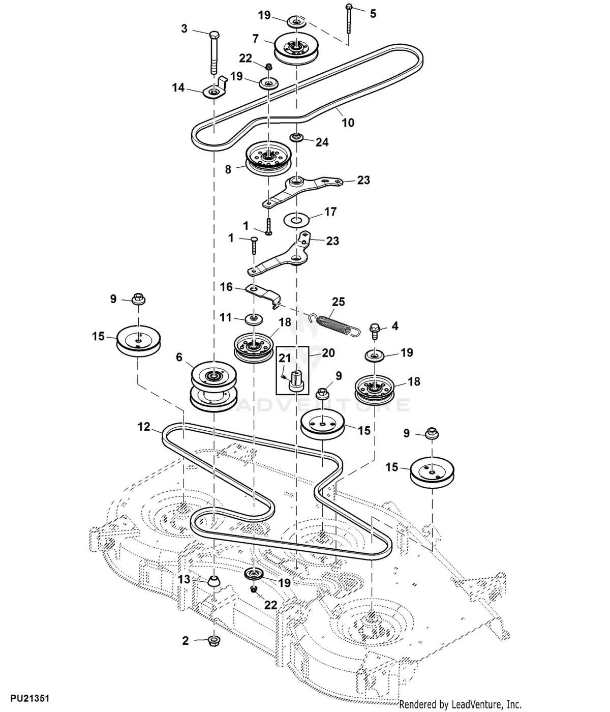 john deere x320 belt diagram