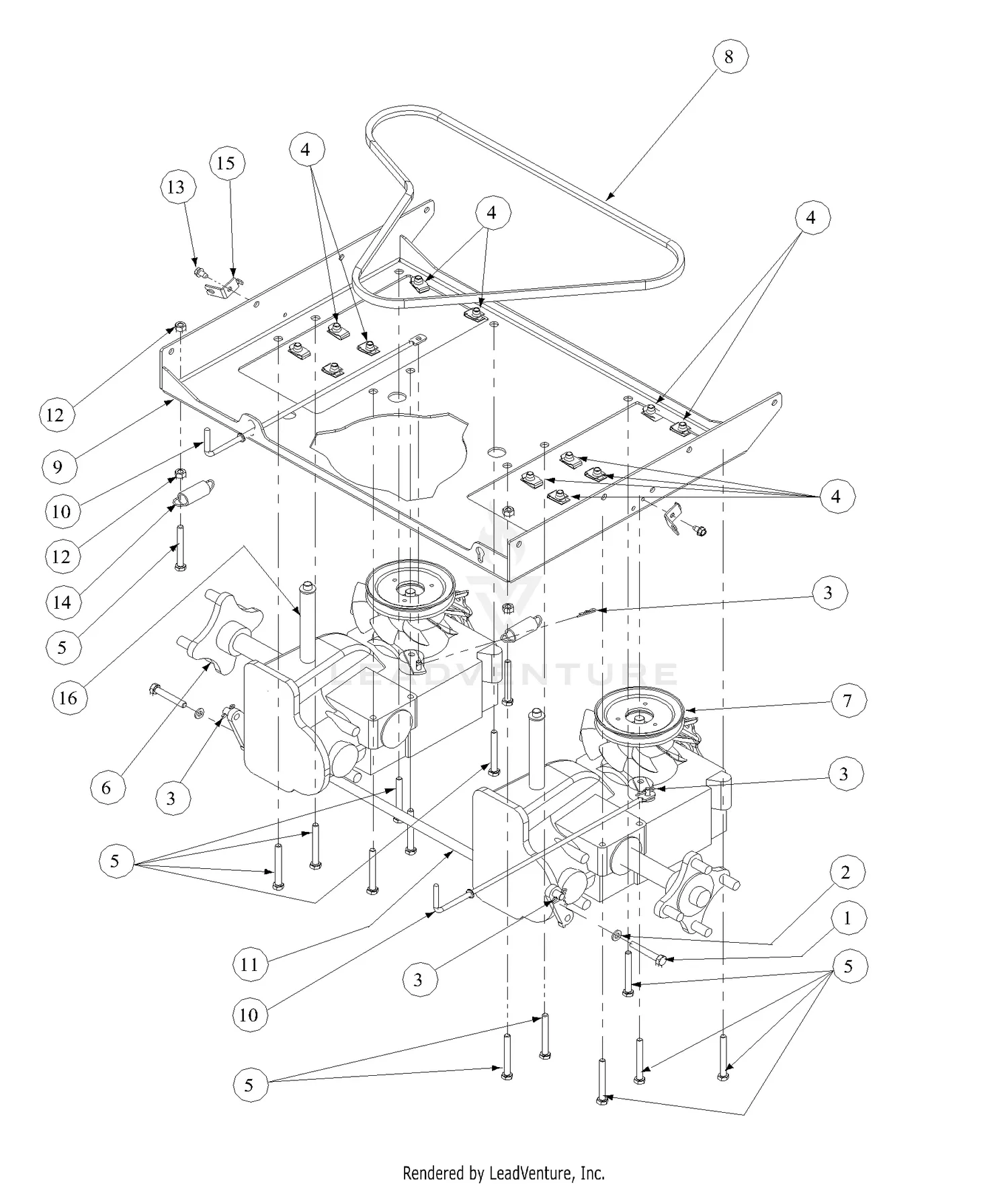 cub cadet zero turn mower drive belt diagram