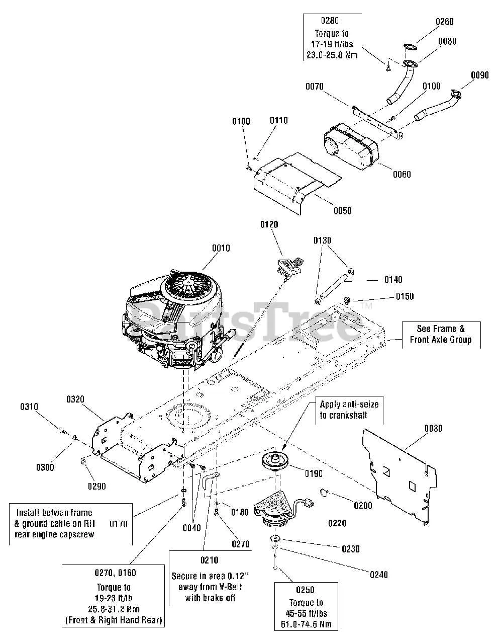 snapper lt125 belt diagram