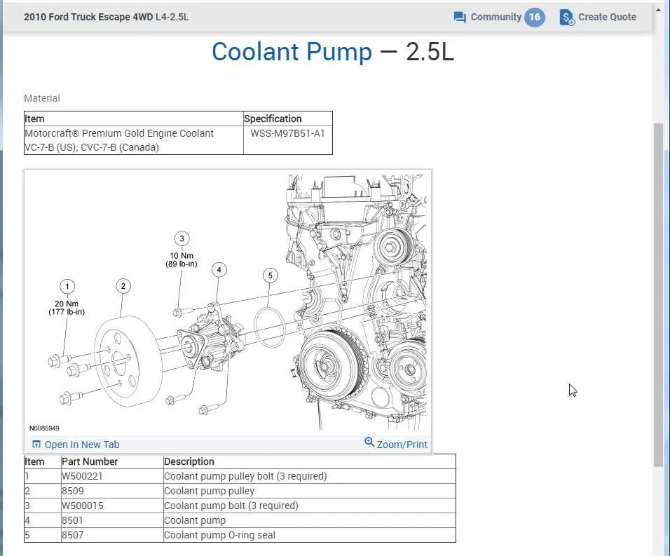 2012 ford escape serpentine belt diagram