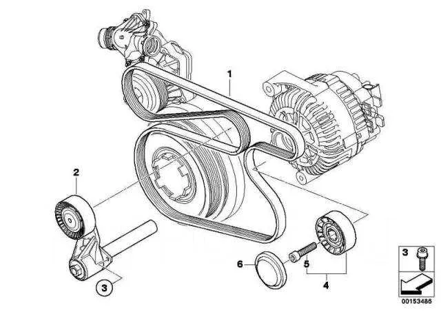 2007 bmw x3 serpentine belt diagram