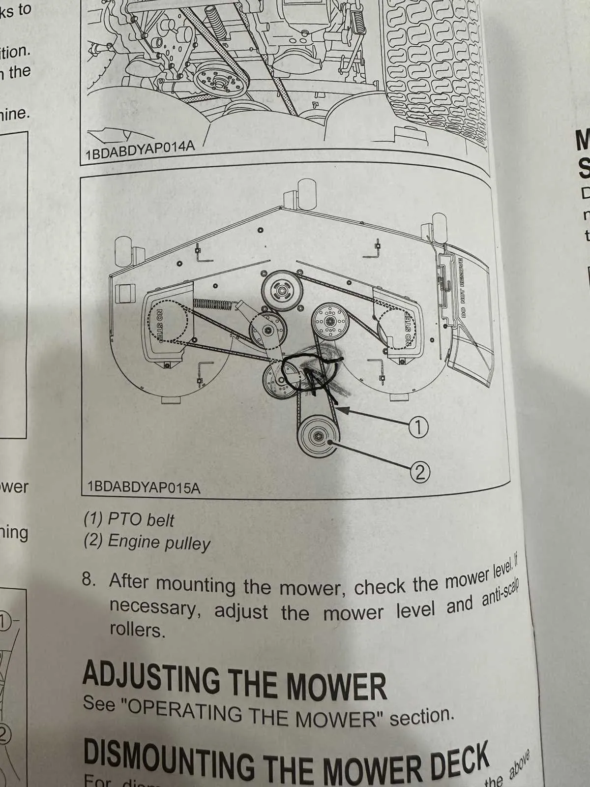 drive belt kubota z122r belt diagram