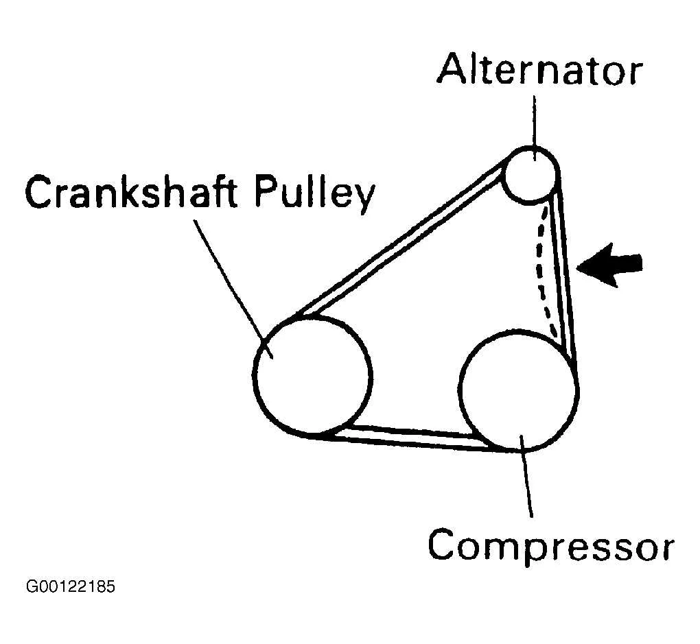 2000 toyota corolla serpentine belt diagram