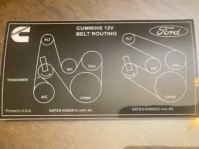 2012 6.7 cummins belt diagram
