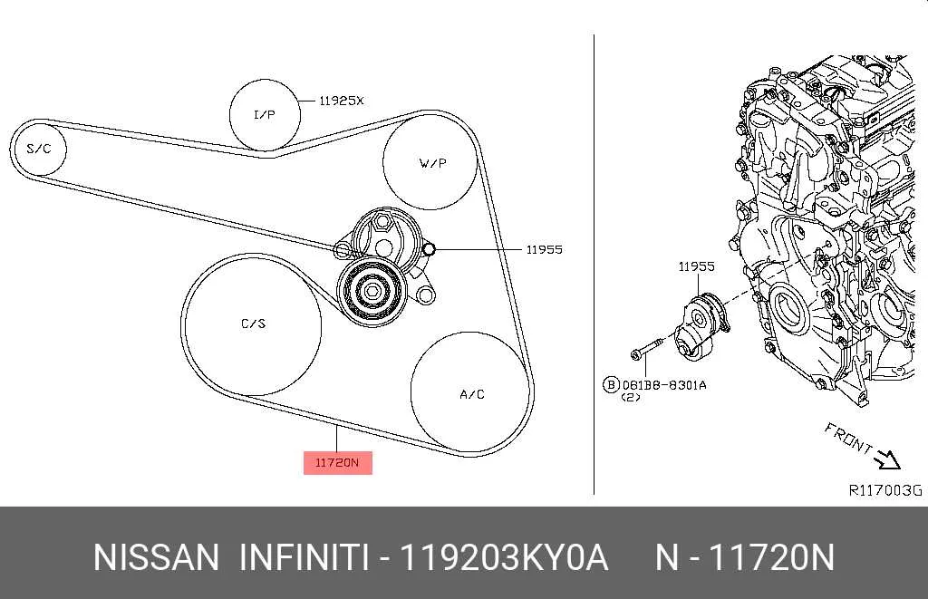 2014 nissan pathfinder serpentine belt diagram