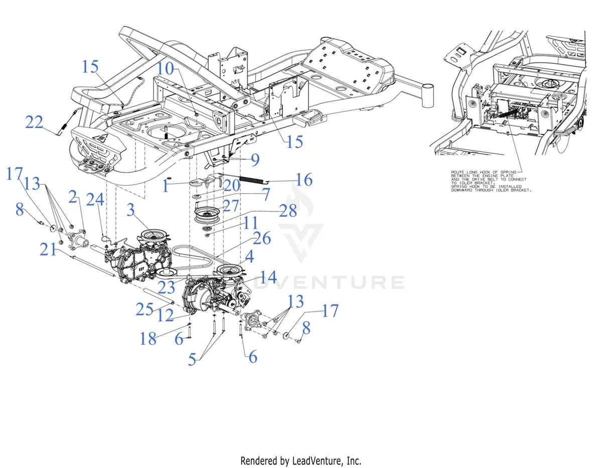 zt1 50 drive belt diagram