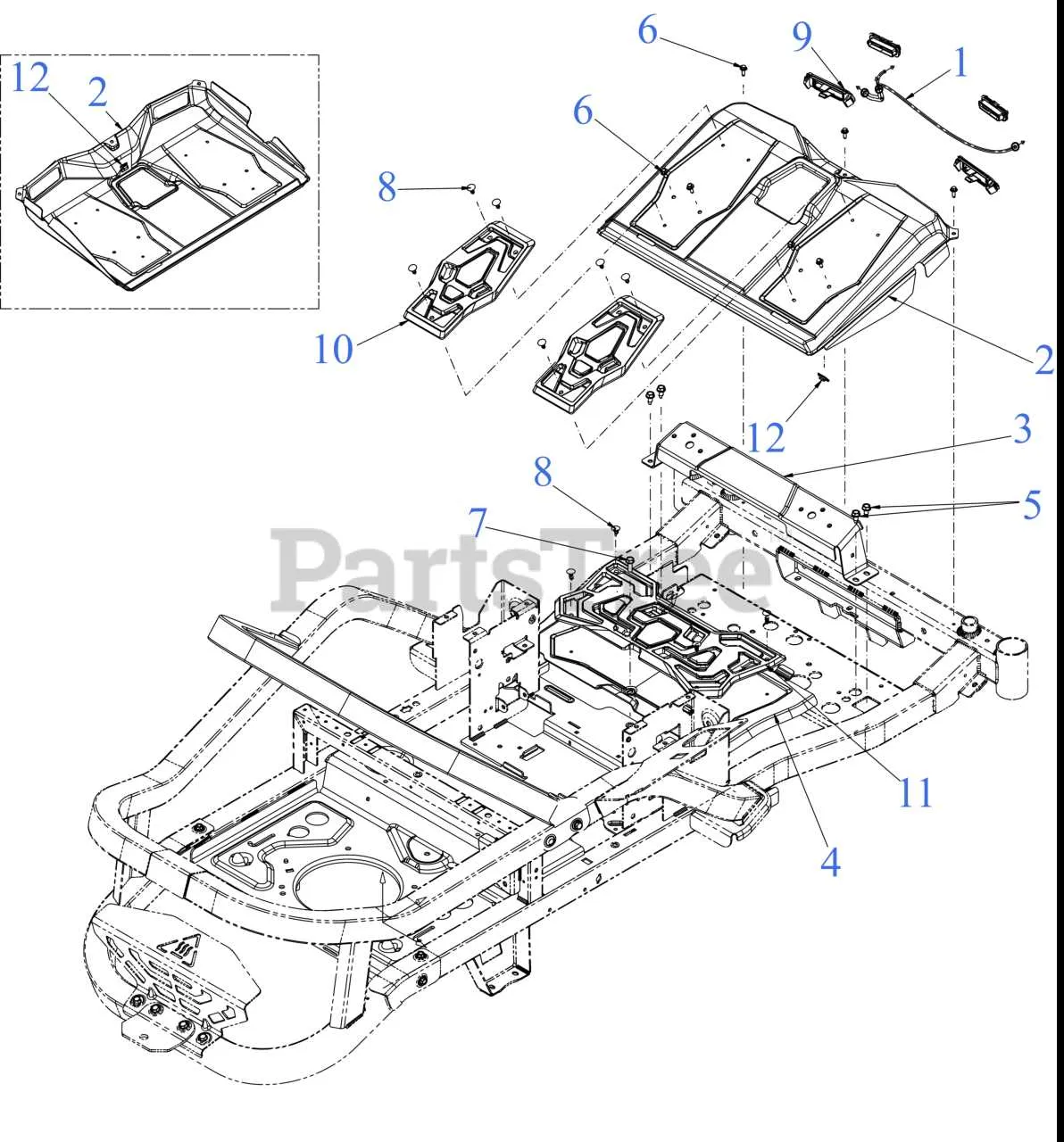 cub cadet zt1 50 deck belt diagram