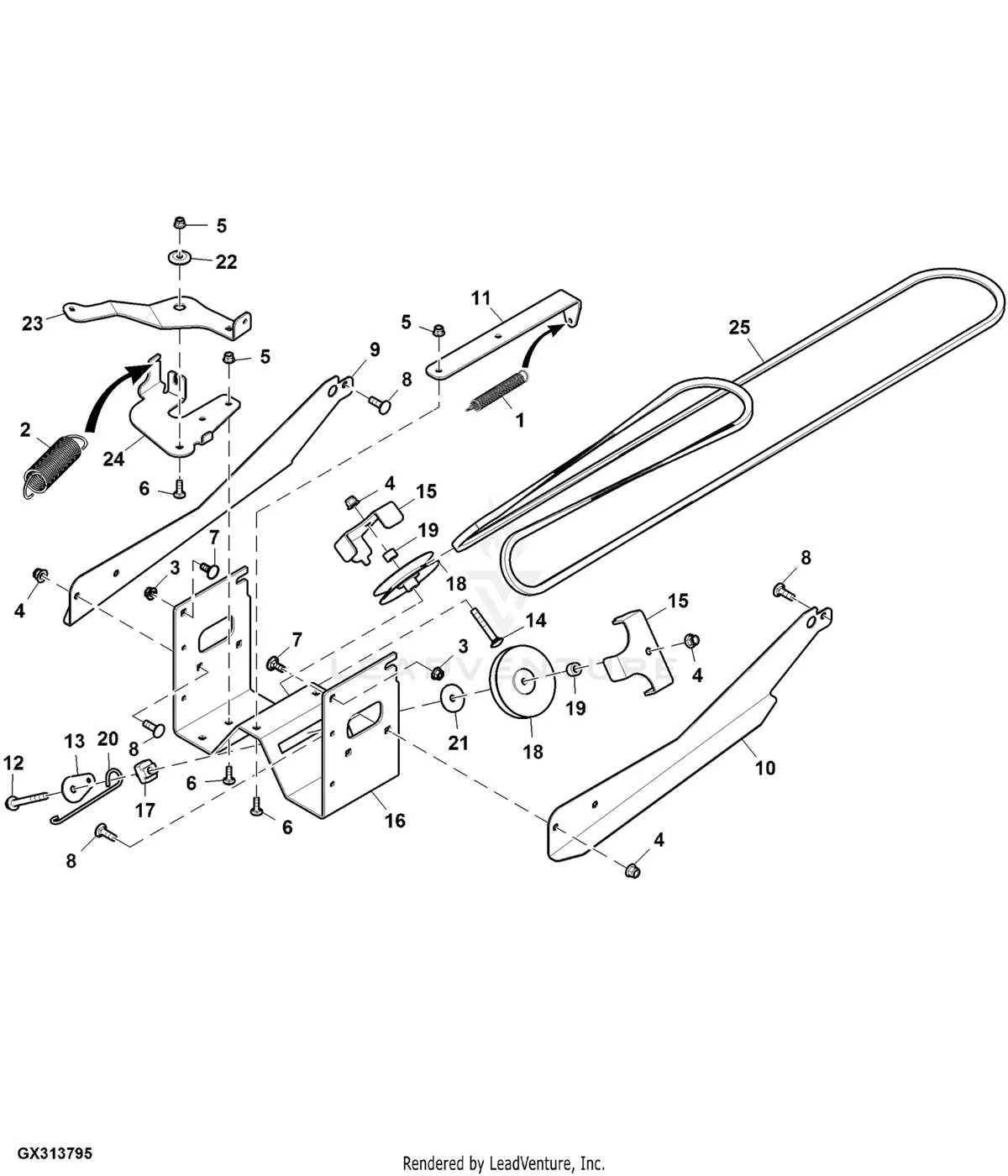 john deere d170 belt diagram