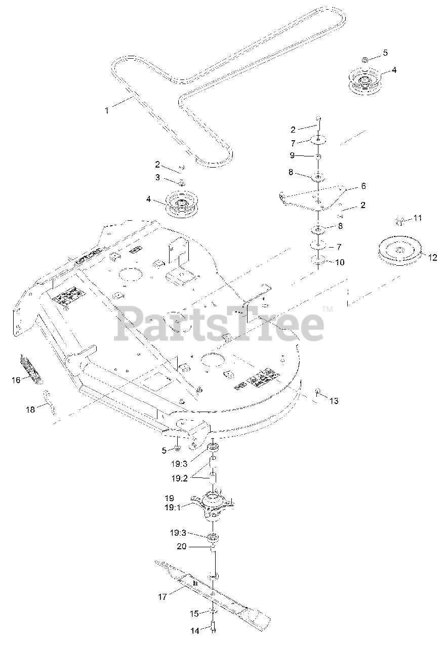 exmark quest 50 drive belt diagram